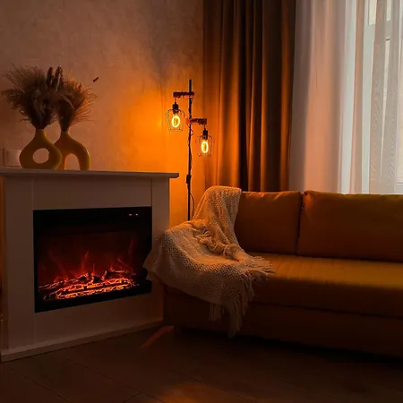 Cozy Fireplace Two Bedrooms Workspace Lägenhet Riga